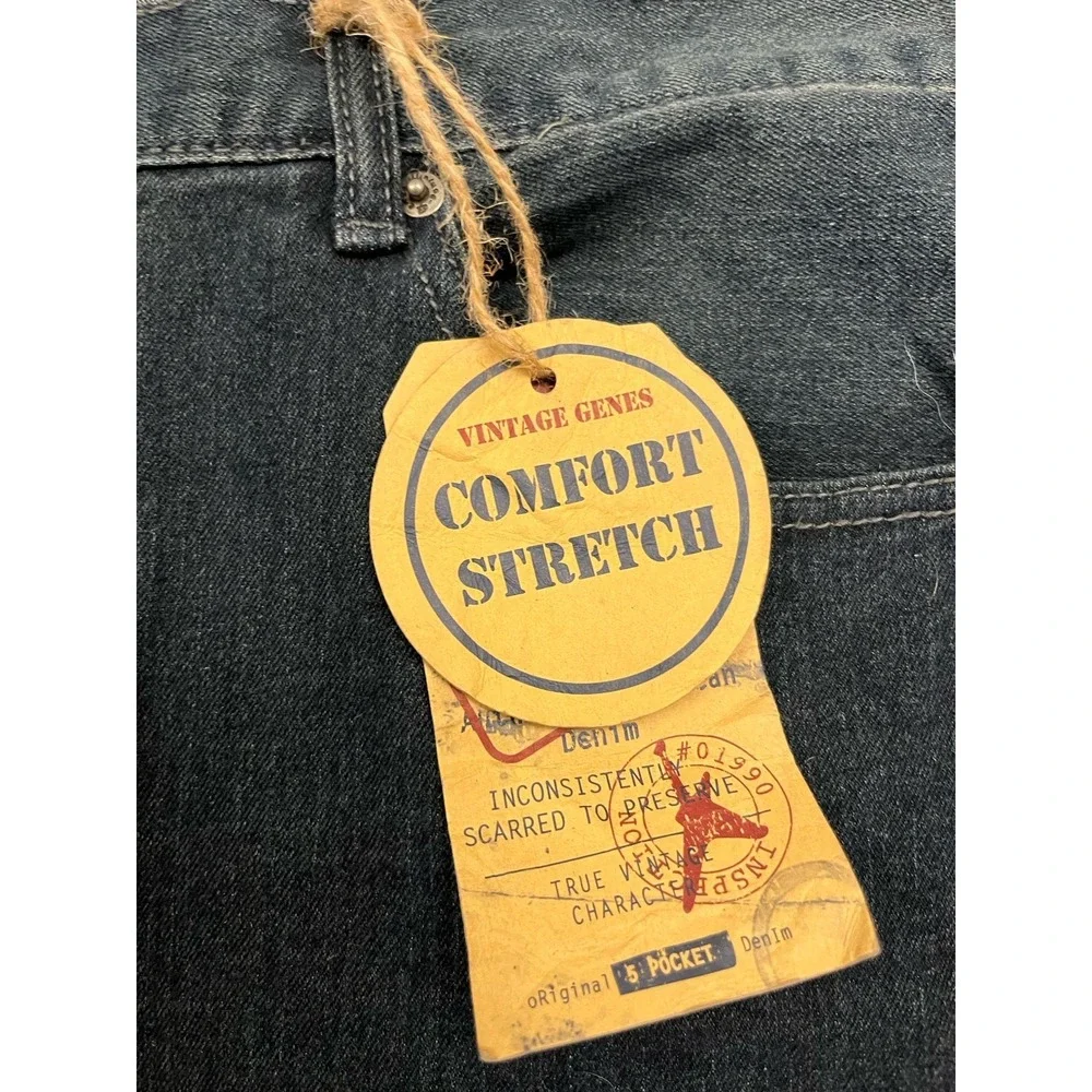 Vintage Genes 1891 Jeans Mens Slim Straight Denim Dark Blue  NWT Sz  36 x 30